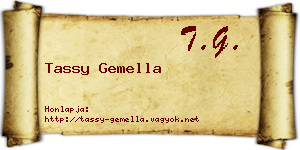Tassy Gemella névjegykártya